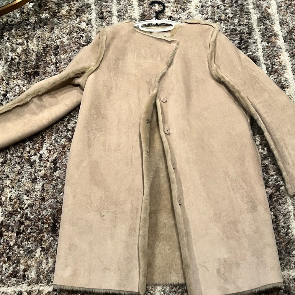 H&M size 12 suede coat